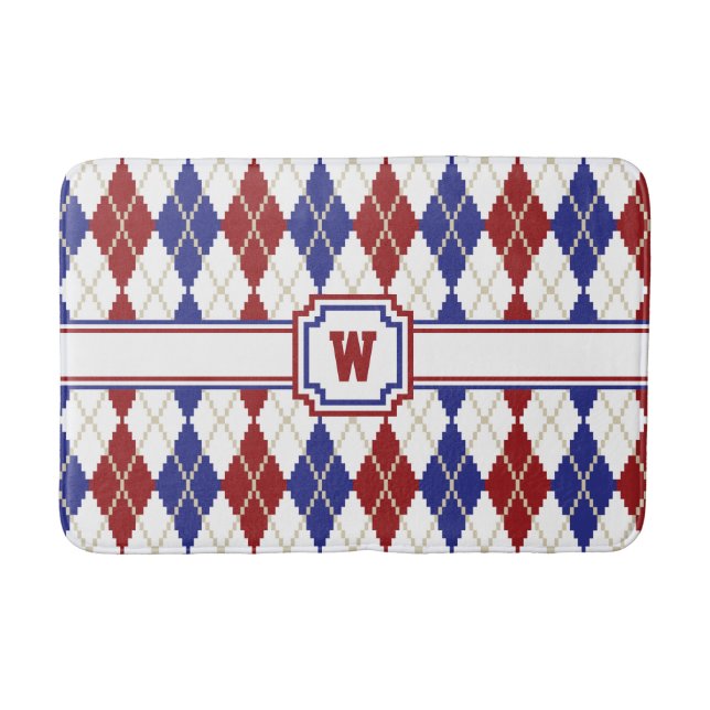 Tapete De Banheiro Americana Argyle Bath Mat (Frente)