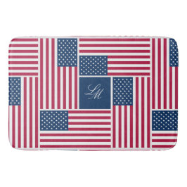 Tapete De Banheiro Americana Patriótica Bandeira Americana Monograma