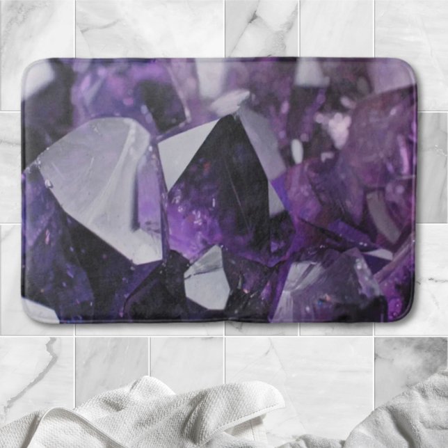 Tapete De Banheiro ametista roxo holístico de cicatrização de quartzo (spirit quartz healing holistic purple amethyst bath mat)
