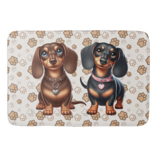 Tapete De Banheiro Amigos bonitos de dachshund