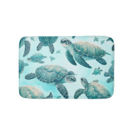 Tapete De Banheiro Amigos da Tartaruga do Mar
