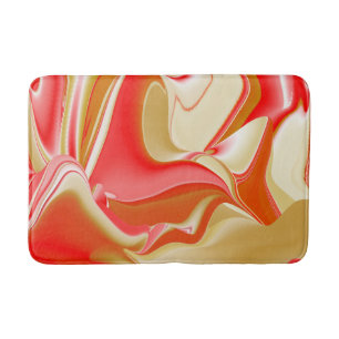 Tapete De Banheiro Amor e Abstrato 3D Rainbowart Dourado