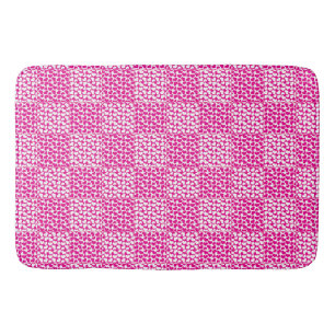 Tapete De Banheiro Amor verificado em magenta e branco