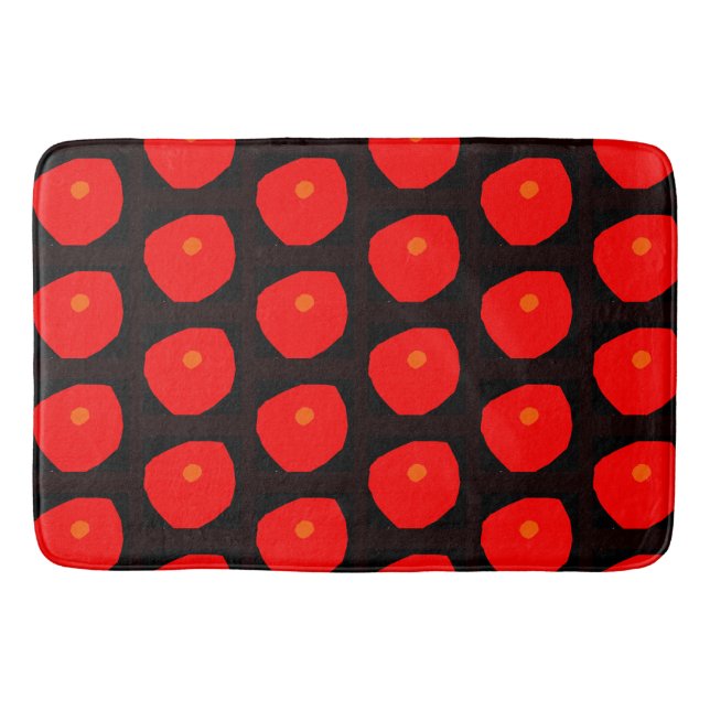 Tapete De Banheiro Anemones vermelhos Bath Mat (Frente)