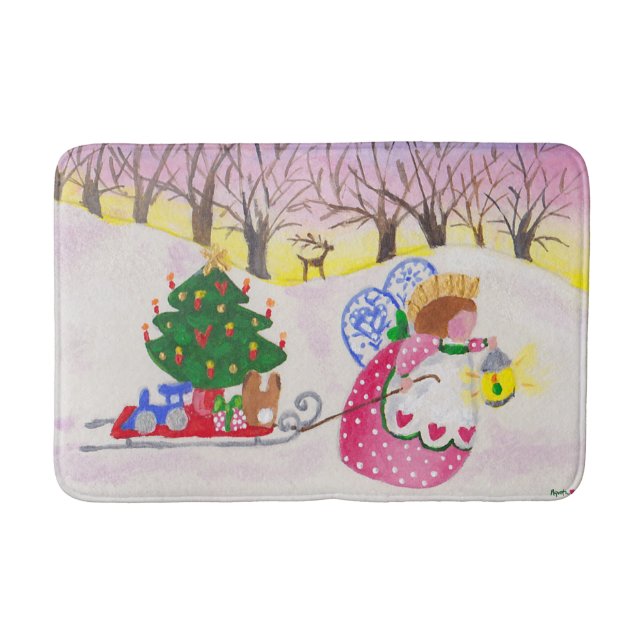 Tapete De Banheiro Angel e Sled Bathmat (Frente)