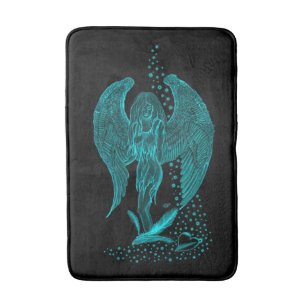 Tapete De Banheiro Angel perdeu no Love, Design preto e verde