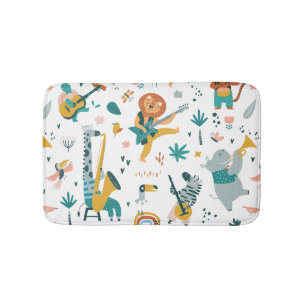 Tapete De Banheiro Animais da Floresta Musical