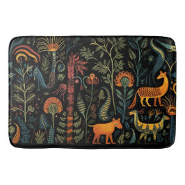 Tapete De Banheiro Animais misteriosos de fantasia em pele negra