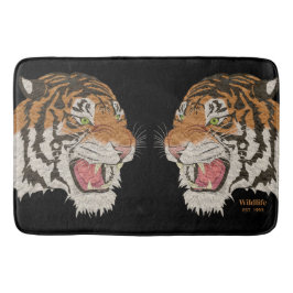 Tapete De Banheiro Animais selvagens legal e raivosos a lutar contra 