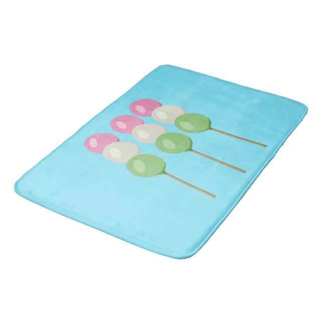 Tapete De Banheiro Anime Blue Pastel Dango Bath Mat (Angulado)