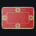 Tapete De Banheiro Aniversário de Casamento Vermelho da Ruby, 40ª/15<br><div class="desc">Procurando o banheiro do aniversário de 40 ou 15? Então talvez um belo,  rubi,  ornamentado,  repetição e rubi gráfico seja a única coisa a dar a ambos!</div>