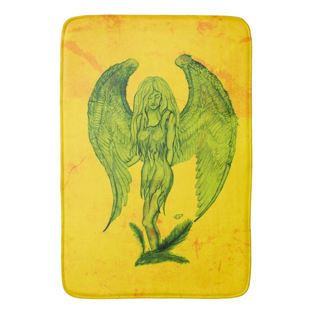 Tapete De Banheiro Anjo, Arte Lápis em Marmor Design (Frente Vertical)
