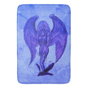 Tapete De Banheiro Anjo, Arte Lápis em Marmor Design