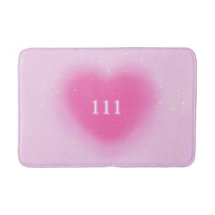 Tapete De Banheiro Anjo Estético do Coração Rosa bonito Número 111