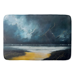 Tapete De Banheiro Antes da Tempestade – Paisagem Marítima Abstrata