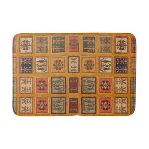 Tapete De Banheiro Antiguidade Vintage Orange Terracotta Kilim Turco