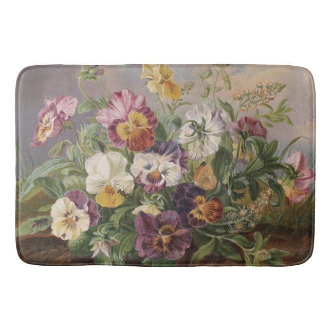 Tapete De Banheiro Anton Mollis Vintage Pansy (Frente)