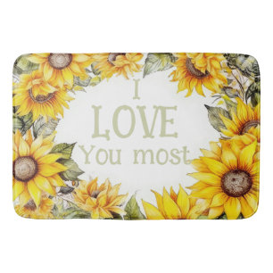 Tapete De Banheiro Ao redor de Sunflower personalizados