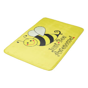 Tapete De Banheiro Apenas o amarelo impressionante da abelha Bumble a