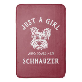 Tapete De Banheiro Apenas uma garota que a ama Schnauzer