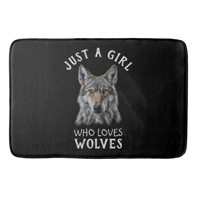 Tapete De Banheiro Apenas uma garota que ama lobos (Frente)