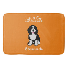 Tapete De Banheiro Apenas uma garota que ama seu Bernedoodle