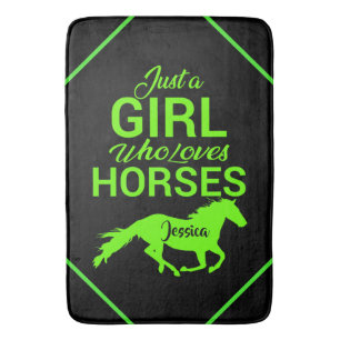 Tapete De Banheiro Apenas Uma Menina Que Ama Cavalos Personalizados