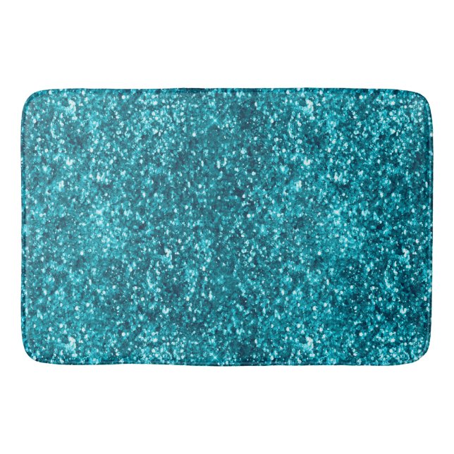 Tapete De Banheiro Aqua Dourada Glitzy Glitter (Sereia inspirada)     (Frente)