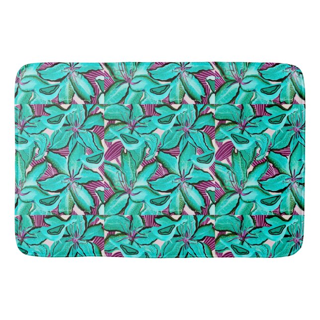 Tapete De Banheiro Aqua Lily Bath Mat (Frente)