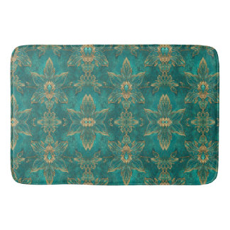 Tapete De Banheiro Aqua Pearlescent & Gold Mermaid Scale Pattern 