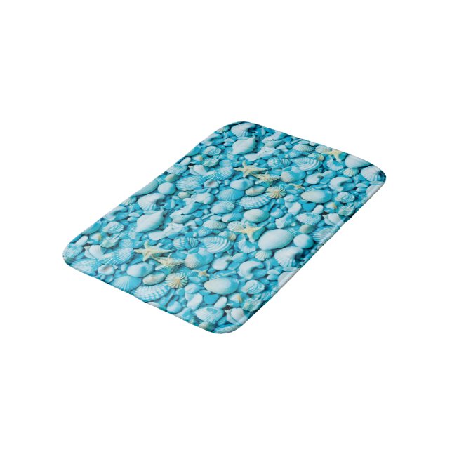 Tapete De Banheiro Aqua Shellscape Bath Mat (Angulado)