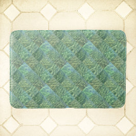 Tapete De Banheiro Aquamarine Patchwork Sea Green Water Boho Chic