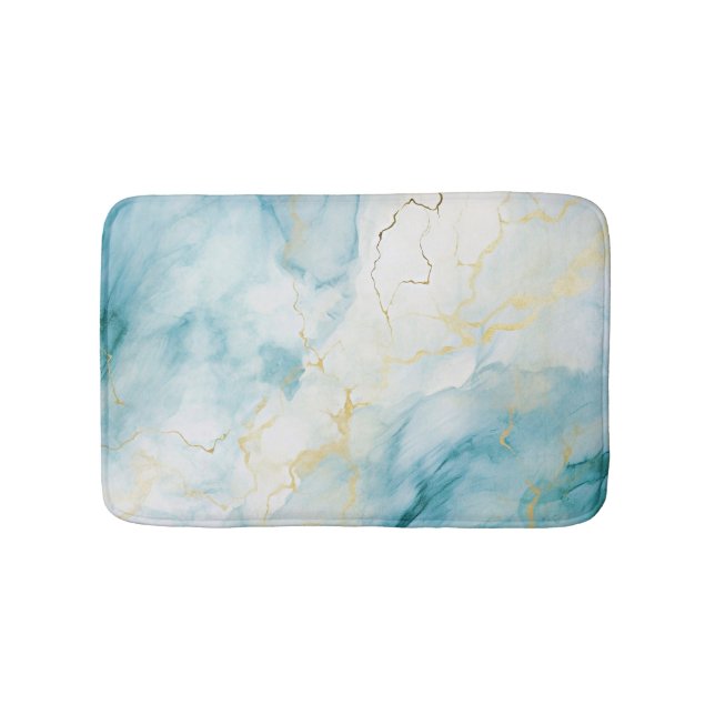 Tapete De Banheiro Aquarela azul (frente)