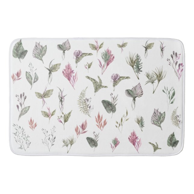 Tapete De Banheiro Aquarela tropical vibrante (Frente)