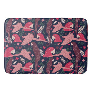 Tapete De Banheiro Ara Parrot Red Pink Desenhando Padrão de Licença T