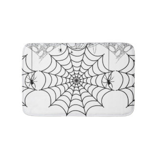 Tapete De Banheiro Aranha Assustadora Teia de Halloween