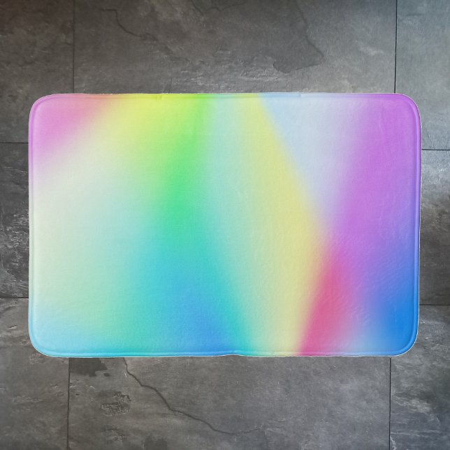 Tapete De Banheiro Arco-íris pastel iridescente moderno (Criador carregado)