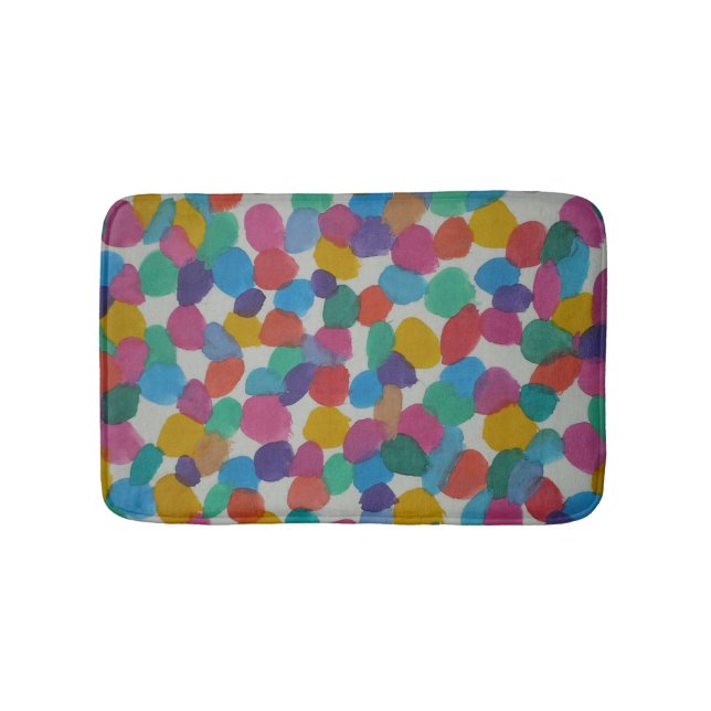 Tapete De Banheiro Arco-Íris Pontos Bath Mat (frente)