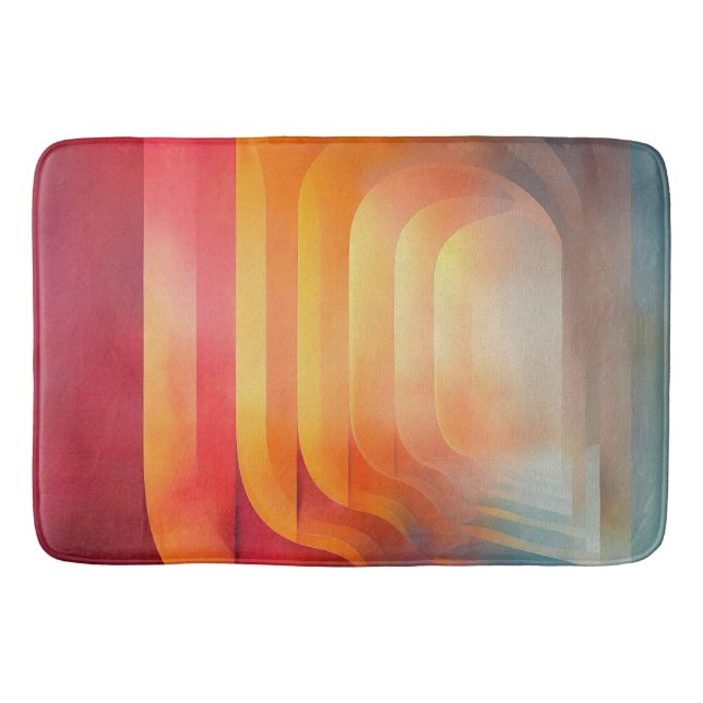 Tapete De Banheiro Arcos de Brilho Retro – Meio do Século Abstrato (Frente)
