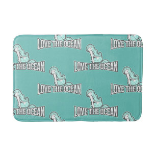 Tapete De Banheiro Ariel Mermaid Party Blue