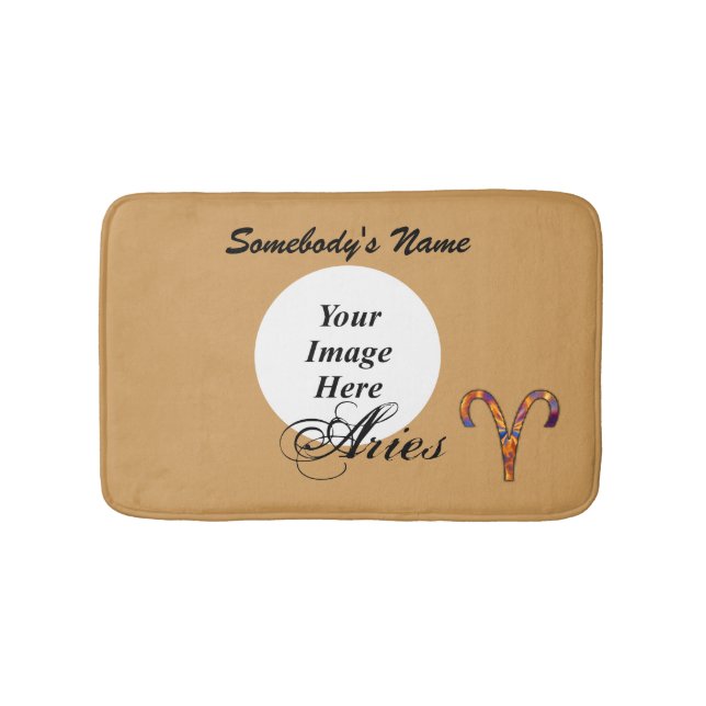 Tapete De Banheiro Aries Zodiac - Símbolo Elemento de Kenneth Yoncich (frente)