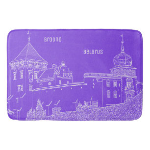 Tapete De Banheiro Arquitetura do Castelo da Cidade de Belarus Grodno