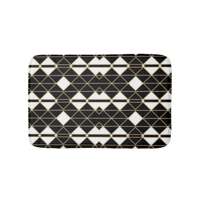 Tapete De Banheiro Art Deco Black and Gold Geometric luxury (frente)