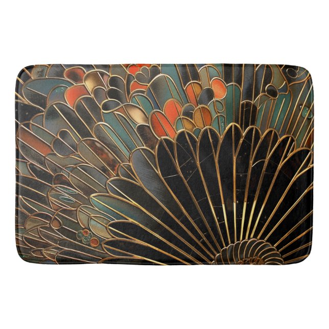 Tapete De Banheiro Art Deco Moody Fan (Frente)
