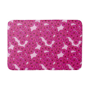 Tapete De Banheiro Art Deco - padrão de flores - magenta a rosa