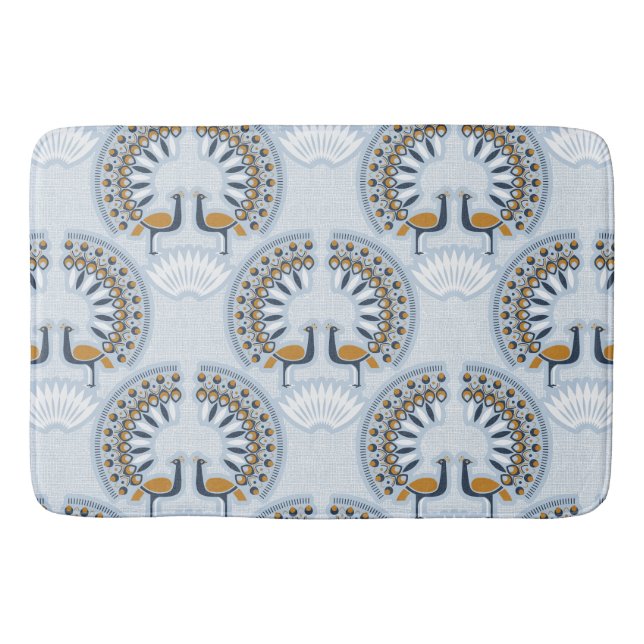 Tapete De Banheiro Art Deco retro Peacock (Frente)