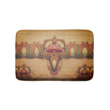 Art nouveau abstrato flor, vermelho-vermelho