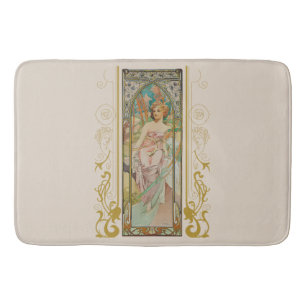 Tapete De Banheiro Art Nouveau Alphonse Mucha - Despertar Manhã