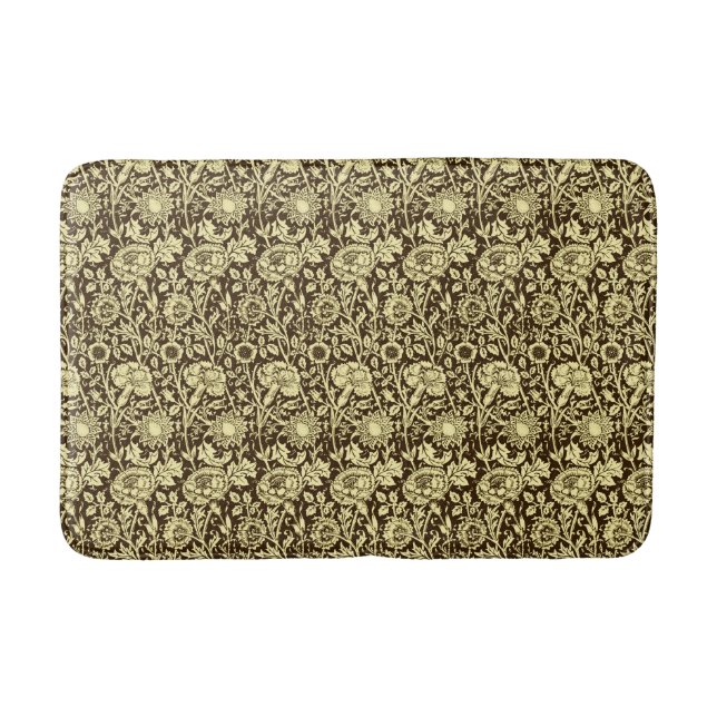 Tapete De Banheiro Art Nouveau Carnação Damask, Brown e Cream (Frente)