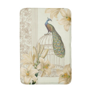 Tapete De Banheiro art nouveau french lily vintage birdcage paciock